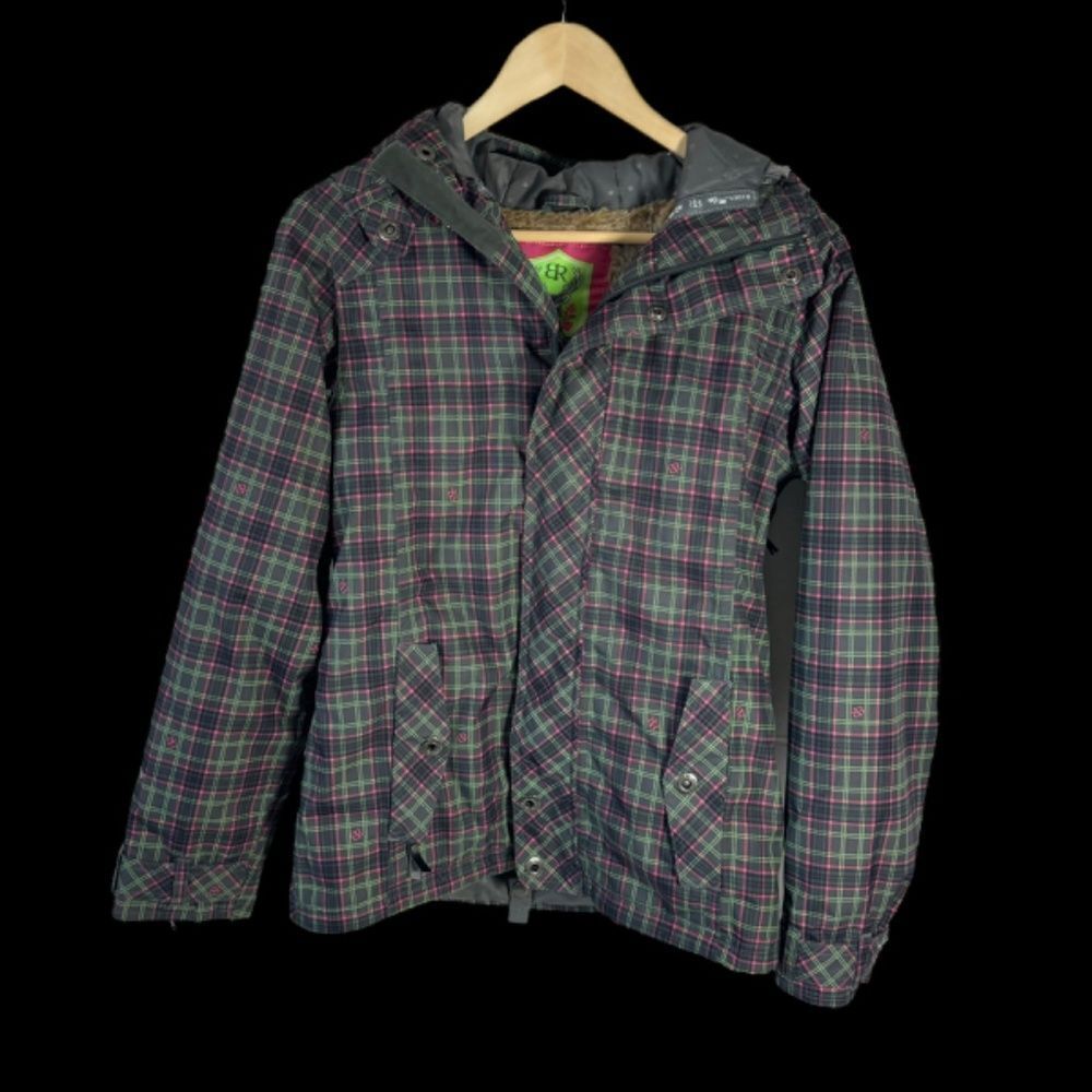 Betty Rides Green/Pink Ski/Snowboarding Jacket Sz S‎